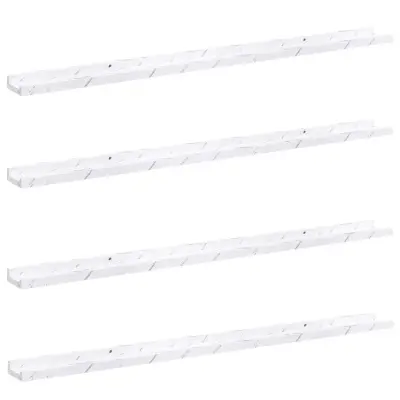 vidaXL Stenska polica 4 pcs Beli marmor 115 x 9 x 3 cm Konstruiran les