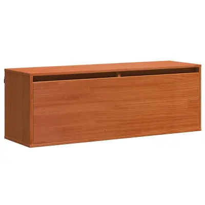 vidaXL Omarica na steni s polico z vrati Voskast rjav 100 x 30 x 35 cm