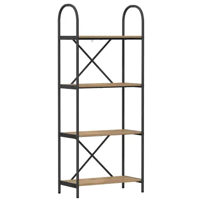 vidaXL Knjižna polica Umetni hrast 60 x 30 x 146 cm Konstruiran les