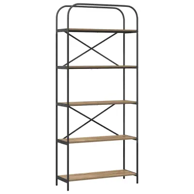 vidaXL Knjižna polica Umetni hrast 80 x 30 x 183 cm Konstruiran les