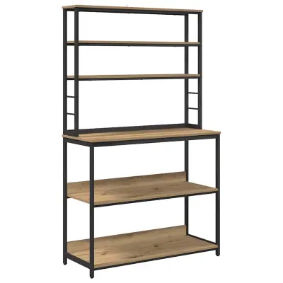 vidaXL Kuhinjska polica Umetni hrast 100 x 40 x 168 cm Konstruiran les