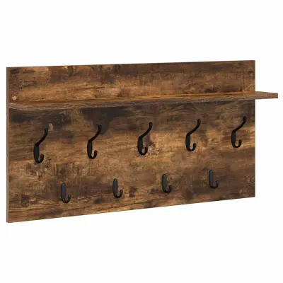 vidaXL Nadwyčajna obešalnik za plašče Dimljeni oreh 80 x 40 x 12 cm