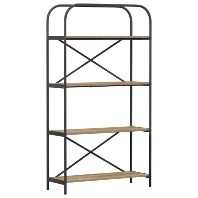 vidaXL Knjižna polica Umetni hrast 80 x 30 x 146 cm Konstruiran les