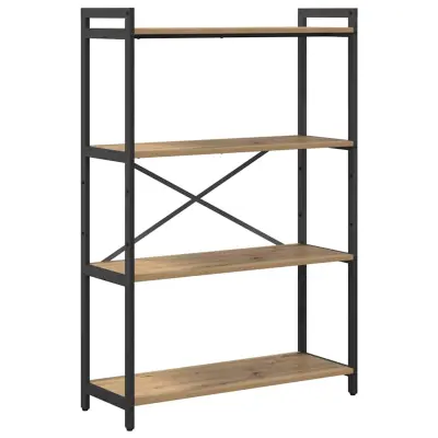 vidaXL Knjižna polica Umetni hrast 80 x 30 x 120 cm Konstruiran les