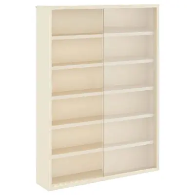 vidaXL Stenska vitrina s polico Bež 40 x 8,5 x 54 cm Vezani les