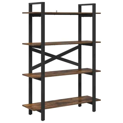 vidaXL Knjižna polica Dimljeni oreh 100 x 33,5 x 140 cm