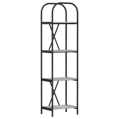 vidaXL Knjižna polica Siva Sonoma 40 x 30 x 146 cm Konstruiran les