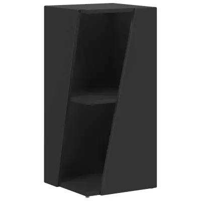 vidaXL Stranski polic Črna 33 x 32 x 70,5 cm Konstruiran les