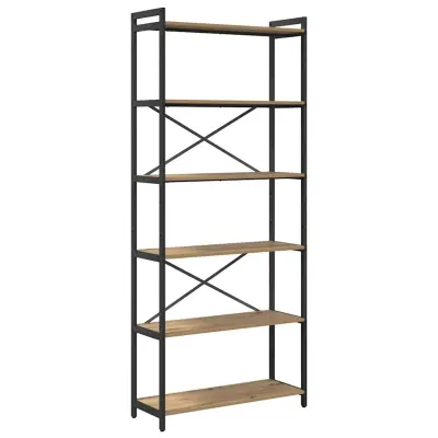 vidaXL Knjižna polica Umetni hrast 80 x 30 x 189,5 cm Konstruiran les