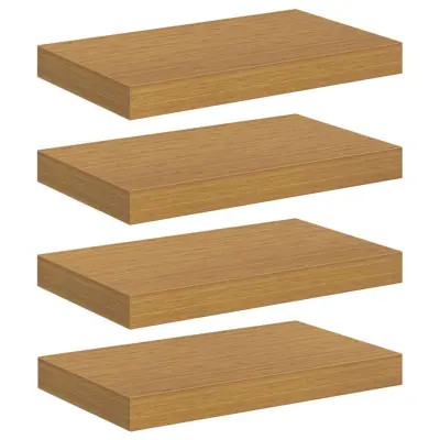 vidaXL Stenska polica 4 pcs Bež 40 x 23,5 x 4 cm Konstruiran les
