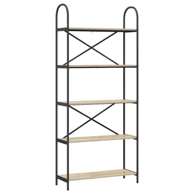 vidaXL Knjižna polica Sonoma hrast 80 x 30 x 183 cm Konstruiran les