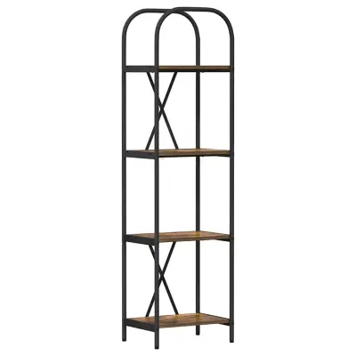 vidaXL Knjižna polica Dimljeni oreh 40 x 30 x 146 cm Konstruiran les