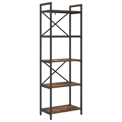 vidaXL Knjižna polica Dimljeni oreh 56 x 34 x 171 cm Konstruiran les