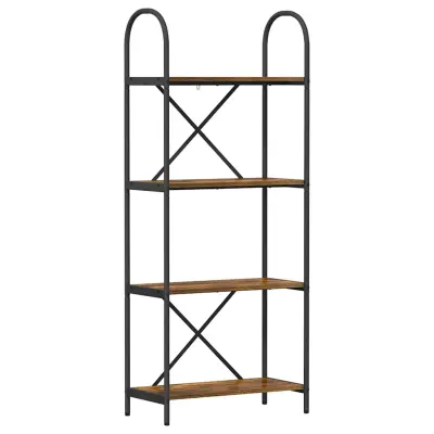 vidaXL Knjižna polica Dimljeni oreh 60 x 30 x 146 cm Konstruiran les