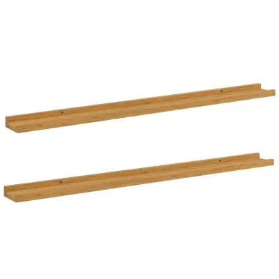 vidaXL Stenska polica 2 pcs Bež 100 x 9 x 3 cm Konstruiran les