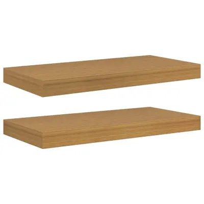 vidaXL Stenska polica 2 pcs Bež 50 x 23 x 4 cm Konstruiran les