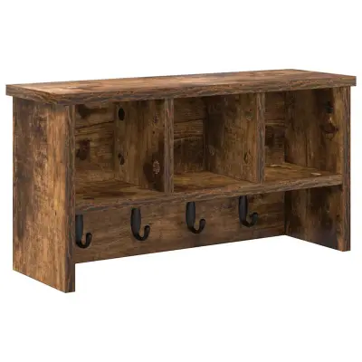 vidaXL Nadwyčajna obešalnik za plašče Dimljeni oreh 50 x 16 x 26 cm