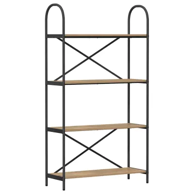 vidaXL Knjižna polica Umetni hrast 80 x 30 x 146 cm Konstruiran les