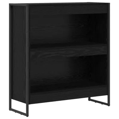 vidaXL Knjigovni omar Črna Orehovina 80 x 30 x 86,5 cm Konstruiran les