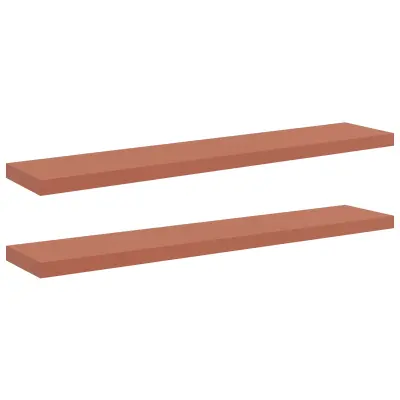vidaXL Stenska polica 2 pcs Rdeča 120 x 23,5 x 4 cm Konstruiran les