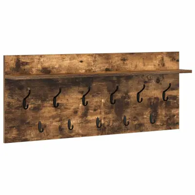 vidaXL Nadwyčajna obešalnik za plašče Dimljeni oreh 100 x 40 x 12 cm