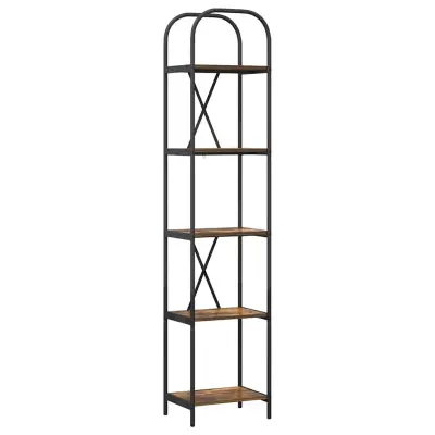 vidaXL Knjižna polica Dimljeni oreh 40 x 30 x 183 cm Konstruiran les