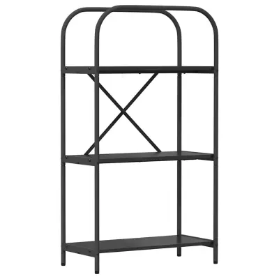 vidaXL Knjižna polica Črna Orehovina 60 x 30 x 109 cm Konstruiran les