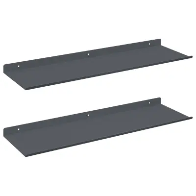 vidaXL Ležeča polica 2 pcs Antracit 60 x 18 x 2,5 cm Jeklo