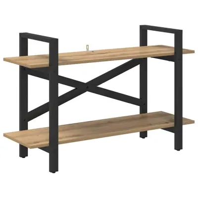 vidaXL Knjižna polica Umetni hrast 100 x 33,5 x 64 cm Konstruiran les