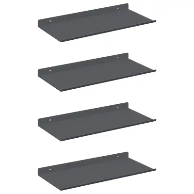 vidaXL Ležeča polica 4 pcs Antracit 40 x 18 x 2,5 cm Jeklo