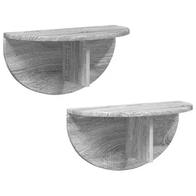 vidaXL Stenska polica 2 pcs Siva Sonoma 48 x 24 x 24 cm