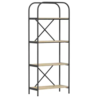 vidaXL Knjižna polica Sonoma hrast 60 x 30 x 146 cm Konstruiran les