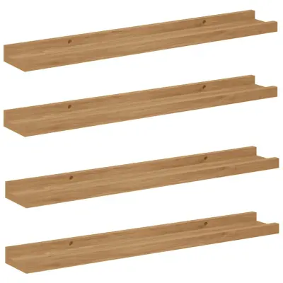 vidaXL Stenska polica 4 pcs Rjava 60 x 9 x 3 cm Konstruiran les