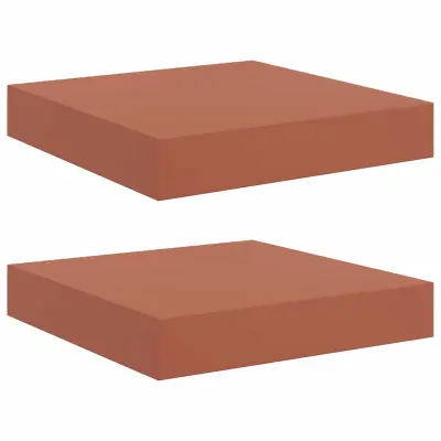 vidaXL Stenska polica 2 pcs Rdeča 23 x 23,5 x 4 cm Konstruiran les