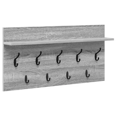vidaXL Nadwyčajna obešalnik za plašče Siva Sonoma 80 x 40 x 12 cm