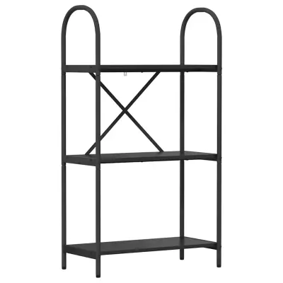 vidaXL Knjižna polica Črna Orehovina 60 x 30 x 109 cm Konstruiran les