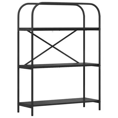 vidaXL Knjižna polica Črna Orehovina 80 x 30 x 109 cm Konstruiran les