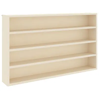 vidaXL Stenska vitrina s polico Bež 60 x 8,5 x 37 cm Konstruiran les