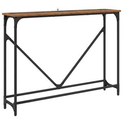 vidaXL Konzolna miza Star les 102 x 23 x 75 cm Konstruiran les