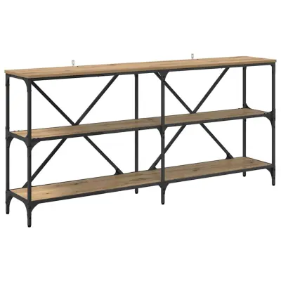 vidaXL Konzolna miza Umetni hrast 160 x 30 x 75 cm Konstruiran les
