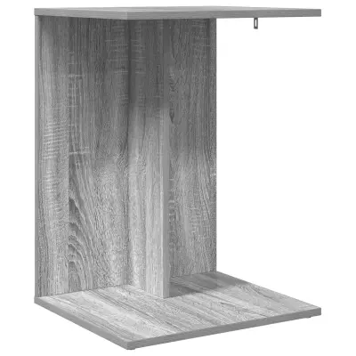 vidaXL Stranska miza Siva Sonoma 45 x 40 x 62,5 cm Konstruiran les