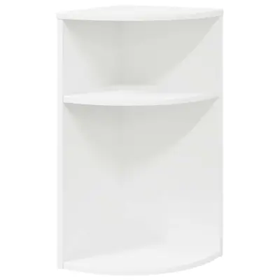 vidaXL Stranska miza Bela 29,6 x 29,6 x 60 cm Konstruiran les