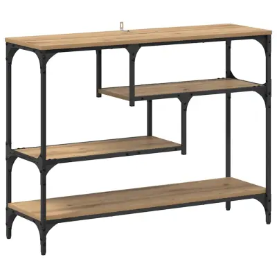 vidaXL Konzolna miza Umetni hrast 100 x 30 x 75 cm Konstruiran les