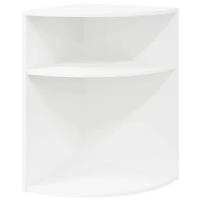 vidaXL Stranska miza Bela 39,7 x 39,7 x 60 cm Konstruiran les