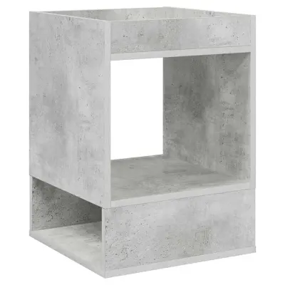 vidaXL Stranska miza Betonsko siva 40 x 40 x 56 cm Konstruiran les