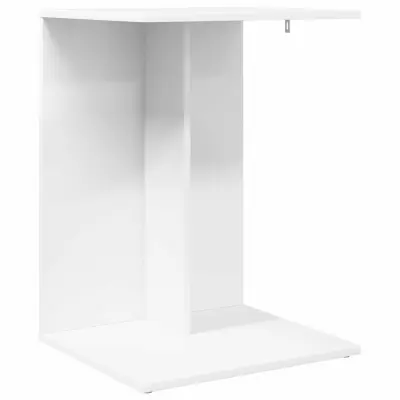 vidaXL Stranska miza Bela 45 x 40 x 62,5 cm Konstruiran les