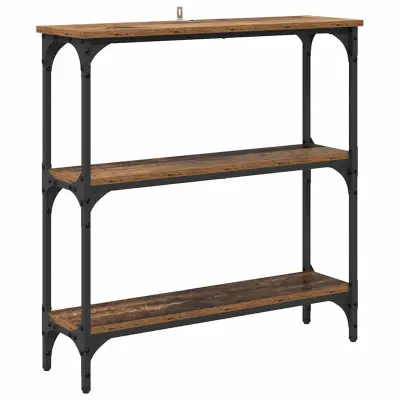 vidaXL Konzolna miza Star les 75 x 22,5 x 75 cm Konstruiran les