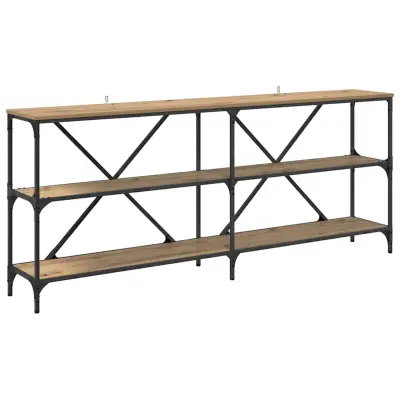 vidaXL Konzolna miza Umetni hrast 180 x 30 x 75 cm Konstruiran les