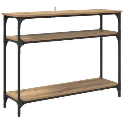 vidaXL Konzolna miza Umetni hrast 100 x 29 x 75 cm Konstruiran les