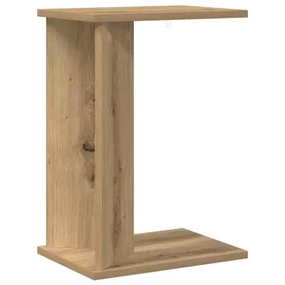 vidaXL Stranska miza Umetni hrast 35 x 25 x 50 cm Konstruiran les